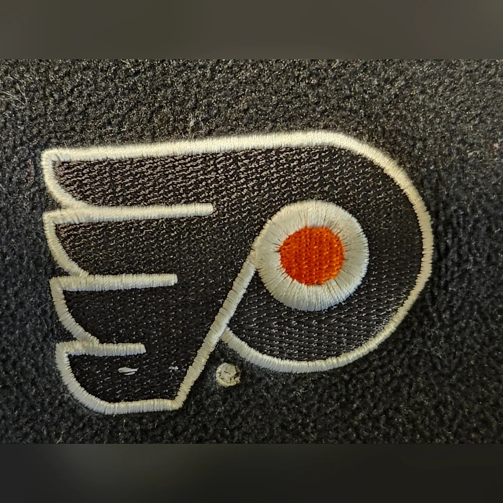 Majestic Philadelphia Flyers Mens 2XL XXL Orange & Black 1/4 Zip Pullover - Picture 9 of 9